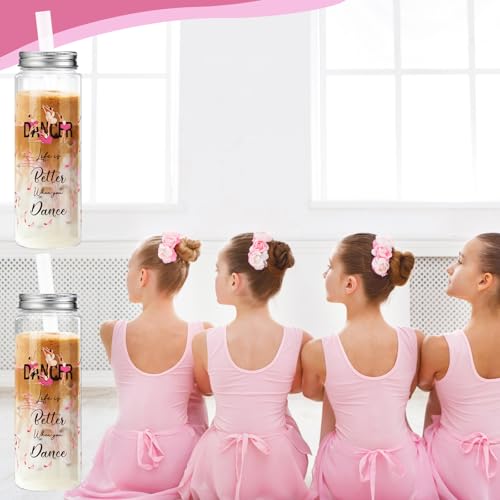 24 Pcs Dance Tumbler Cups with Lids Straws (24 Count)