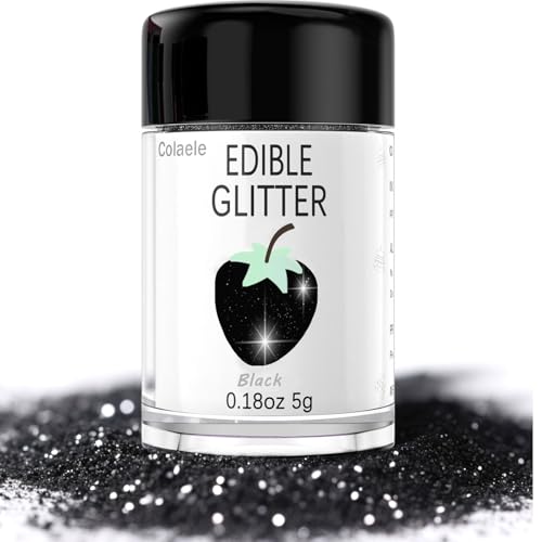Black Edible Glimmer Powder Glitter