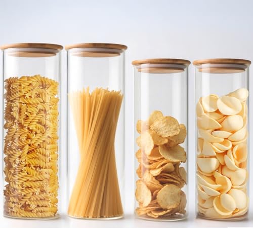 66 oz Glass Food Storage Jars with Airtight Lids