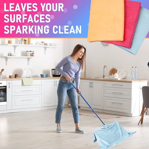6 Pcs Extra Large Microfiber Cleaning Cloth (6 Count)