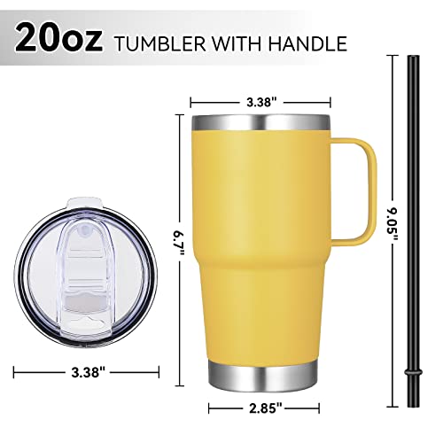 20 oz Insulated Travel Coffee Mugs Set of 6 (6 Count)