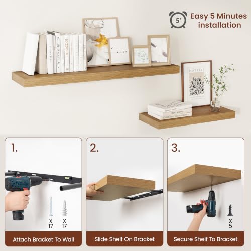 Floating Shelves for Wall 18x12” Set of 2 (2 Count)