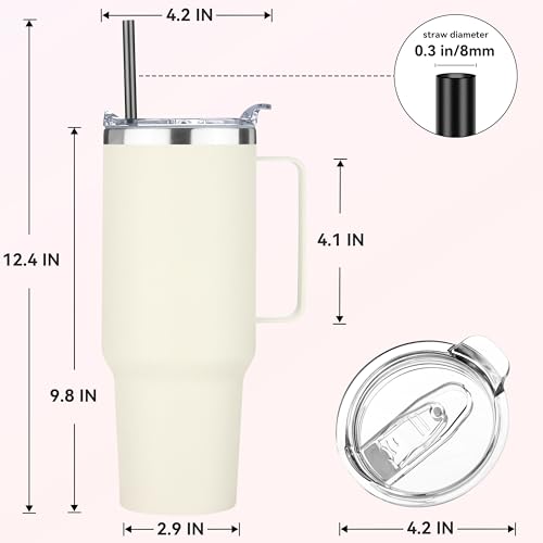 40 oz Stainless Steel Tumbler with Handle