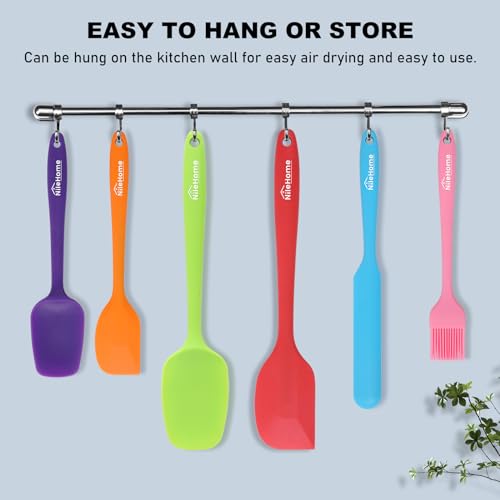 6 Pieces Silicone Spatula Set with Silicone Brush (6 Count)