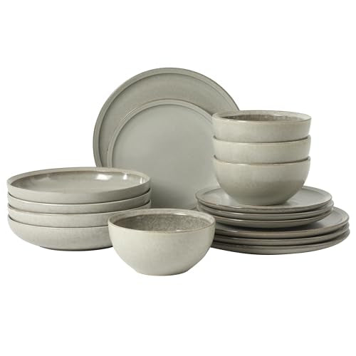 Beckett Stoneware Matte Reactive Glaze 16 Piece