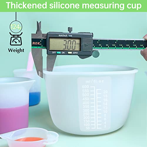 Silicone Measuring Cups 600ml for Resin