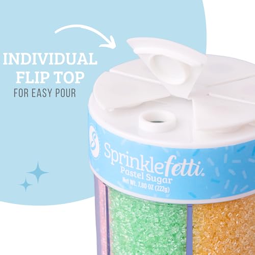 Pastel Colored Sugar 6 Cell Set (6.45 Ounce)