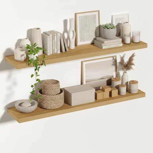 12 Inch Deep Floating Shelves 55 inch Long (2 Count)