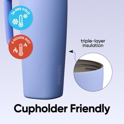 SmoothSip Slider Stainless Steel Insulated Travel Mug with Handle