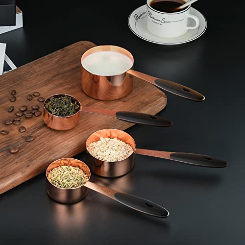 Copper Measuring Cups and Spoons Set of 10 Piece