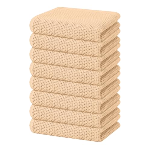 100% Cotton Waffle Weave Kitchen Dish Towels 8 (8 Count)