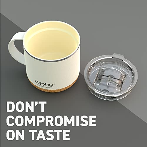 Infinite Stainless Steel Insulated Coffee Mug with Inner Ceramic Coating and Cork Coaster 16 Ounce