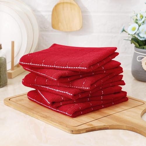 100% Cotton Terry Kitchen Dish Cloths (12 Count)