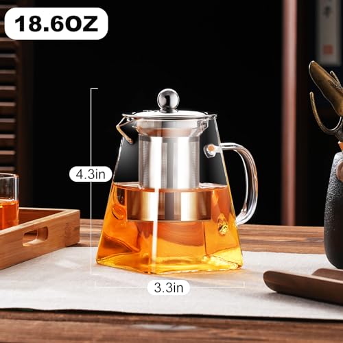 Clear Glass Teapot with Infuser