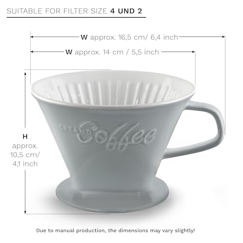 Porcelain Coffee Dripper Stone Grey