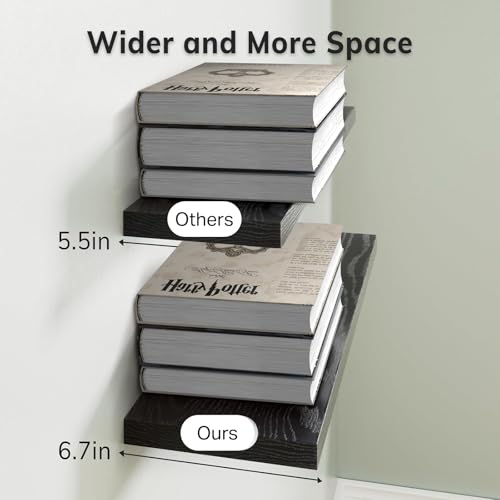 Black Floating Shelves 22.5in