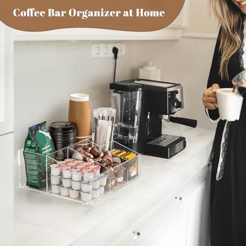 Acrylic Coffee Bar Station Organizer for Countertop