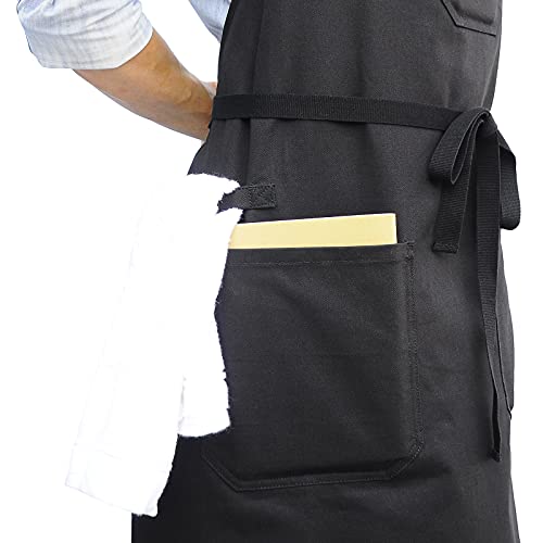 Black Kitchen Apron for Cooking