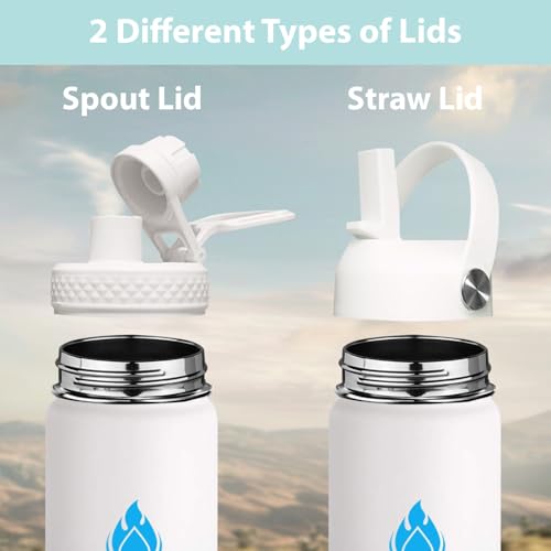 Water Bottle 32oz Double Wall Vacuum Insulated Leak Proof Stainless Steel Sports Water Bottle