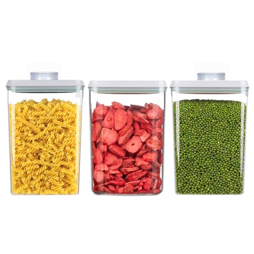 Pop Food Storage Containers Airtight Food Storage Containers Set with Lids Kitchen Pantry Organization and Storage (3 Count)