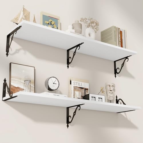 12 Inch Deep Floating Shelves for Wall (2 Count)