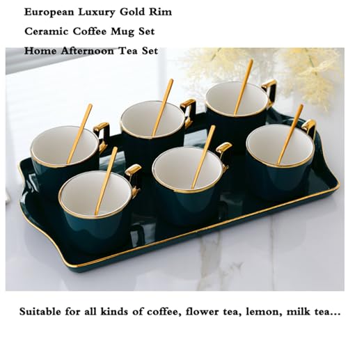 Tea Cups and Tray Set of 14 Pieces