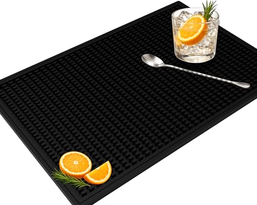 Bar Mat All Black 18x12 in Silicone