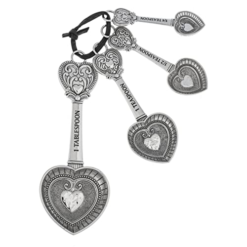 ER48885 Hearts Zinc Measuring Spoon