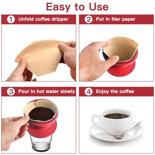 Collapsible Pour Over Coffee Dripper Set (2 Count)