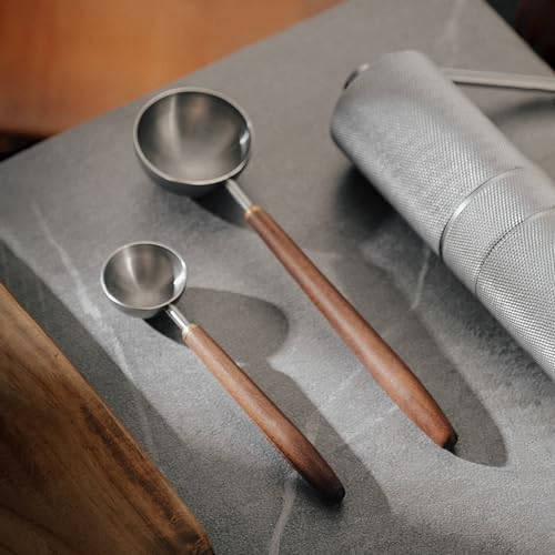 Coffee Spoon Vintage Walnut Wood Handle