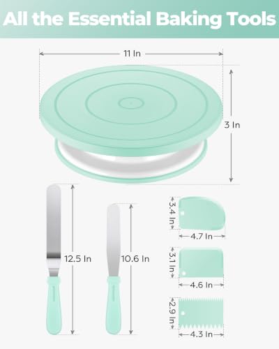 Cake Decorating Kit with Turntable Baking Supplies for Beginner Pros