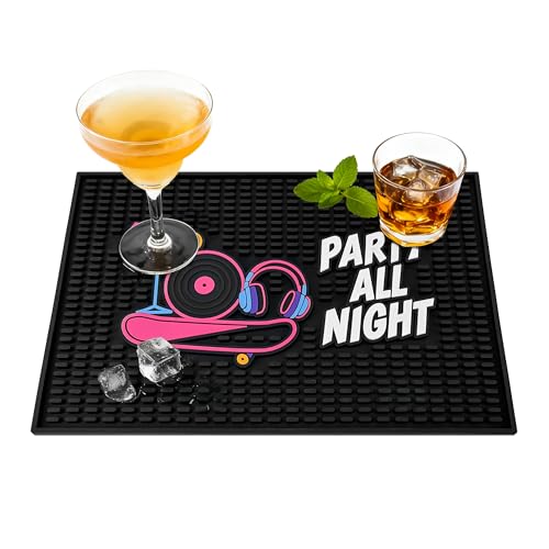 Neon Tiki Black Bar Mat 18 x 12 Inch