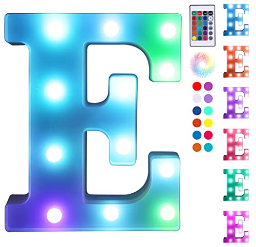 Colorful LED Letter Lights with Remote