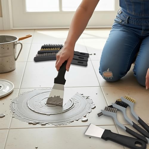 8 Pack Wire Brush & Scraper Set