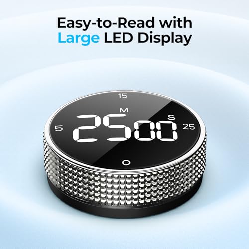 USB Rechargeable Magnetic Kitchen Timer for Cooking