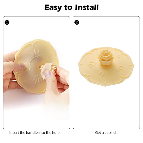 Rose Silicone Cup Covers (4 Count)