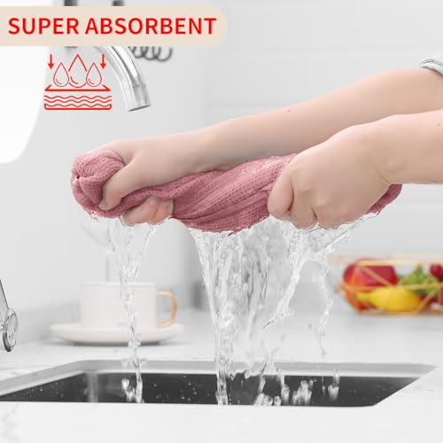 100% Cotton Waffle Weave Kitchen Dish Cloths 8 (8 Count)
