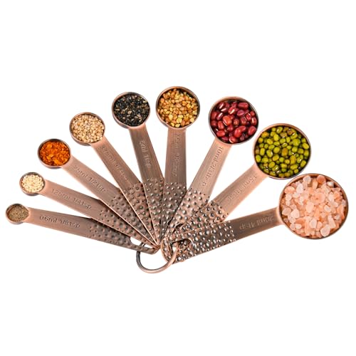 Copper Measuring Cups and Spoons Set