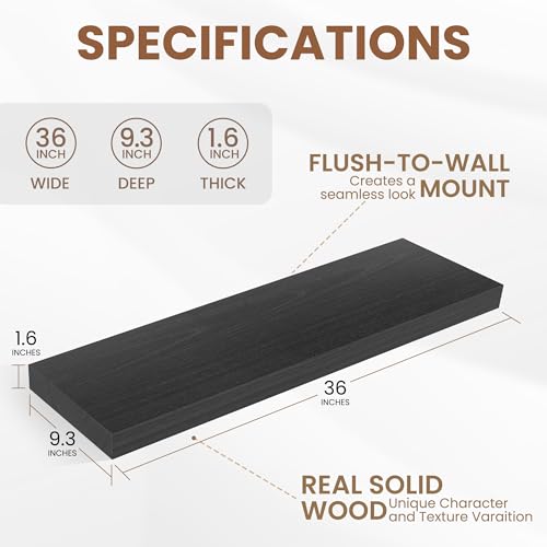9.3 Inch Deep Floating Shelves (2 Count)