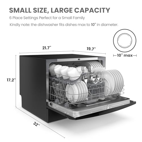 COMFEE’ Countertop Dishwasher