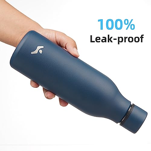 18 oz Insulated Stainless Steel Metal Water Bottle with Strap