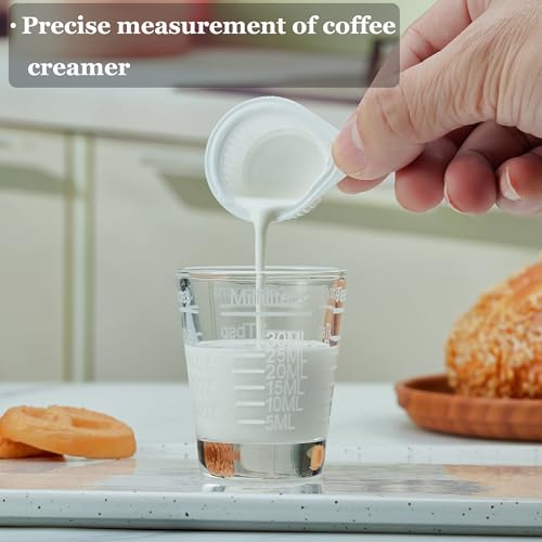 Ackers Shot Glasses Etching Scale Measuring Cup 2PACK Espresso Shot Glasses Liquid Heavy Glass 26 (2 Count (1 fl oz each))