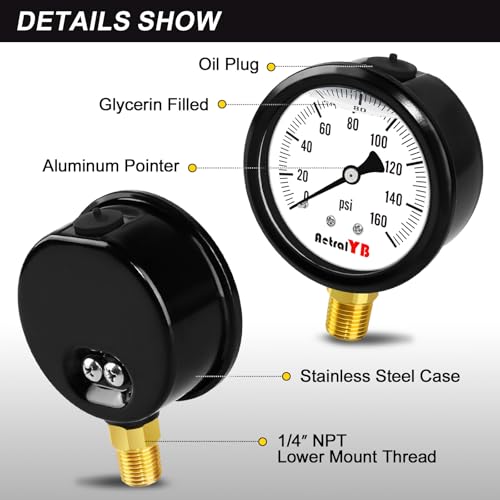0 160 Psi Pressure Gauge