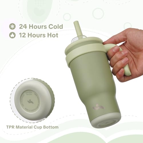 18 oz Tumbler with Handle and Straw