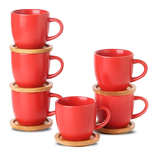 Espresso Cups and Saucers Set of 6 (6 Count)