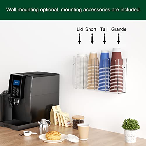 Disposable Coffee Cup Dispenser with Handles (4 Count)