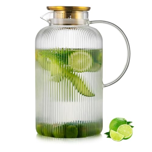 Glass Pitcher with Lid
