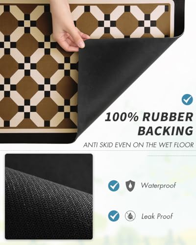 Coffee Mat Hide Stain Rubber Backed Absorbent Dish Drying Mat for Kitchen Counter