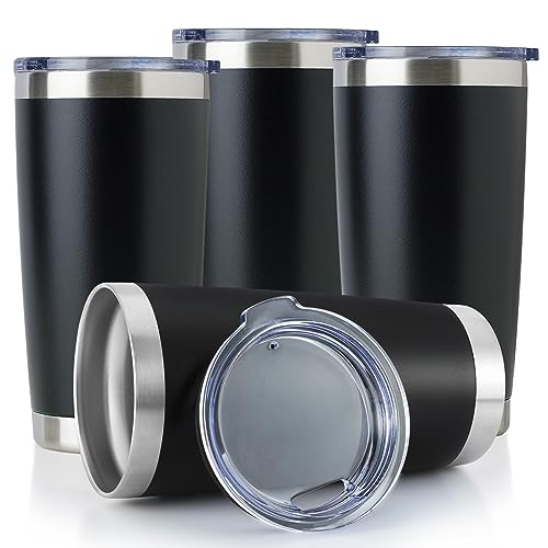 20oz Stainless Steel Tumbler Bulk with Lid (4 Count)