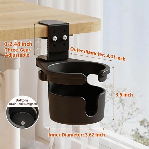 No Drill Desk Cup Holder Clamp